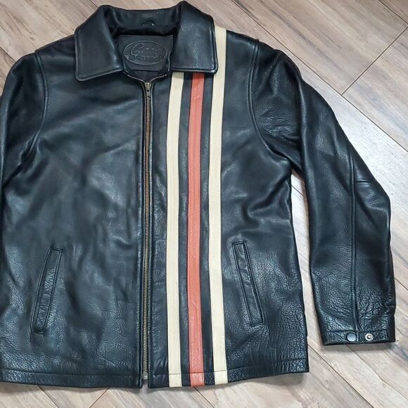 Geek Squad Ladies Leather Embroidered Jacket - Picture 2 of 11